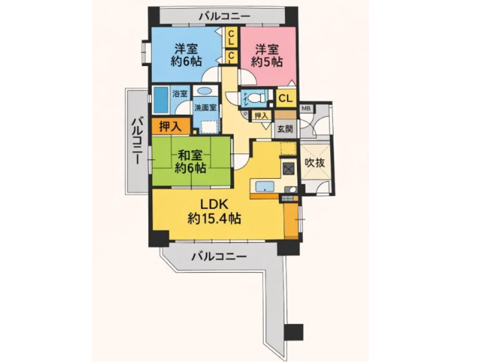 「リベール明石西江井ヶ島」間取り図